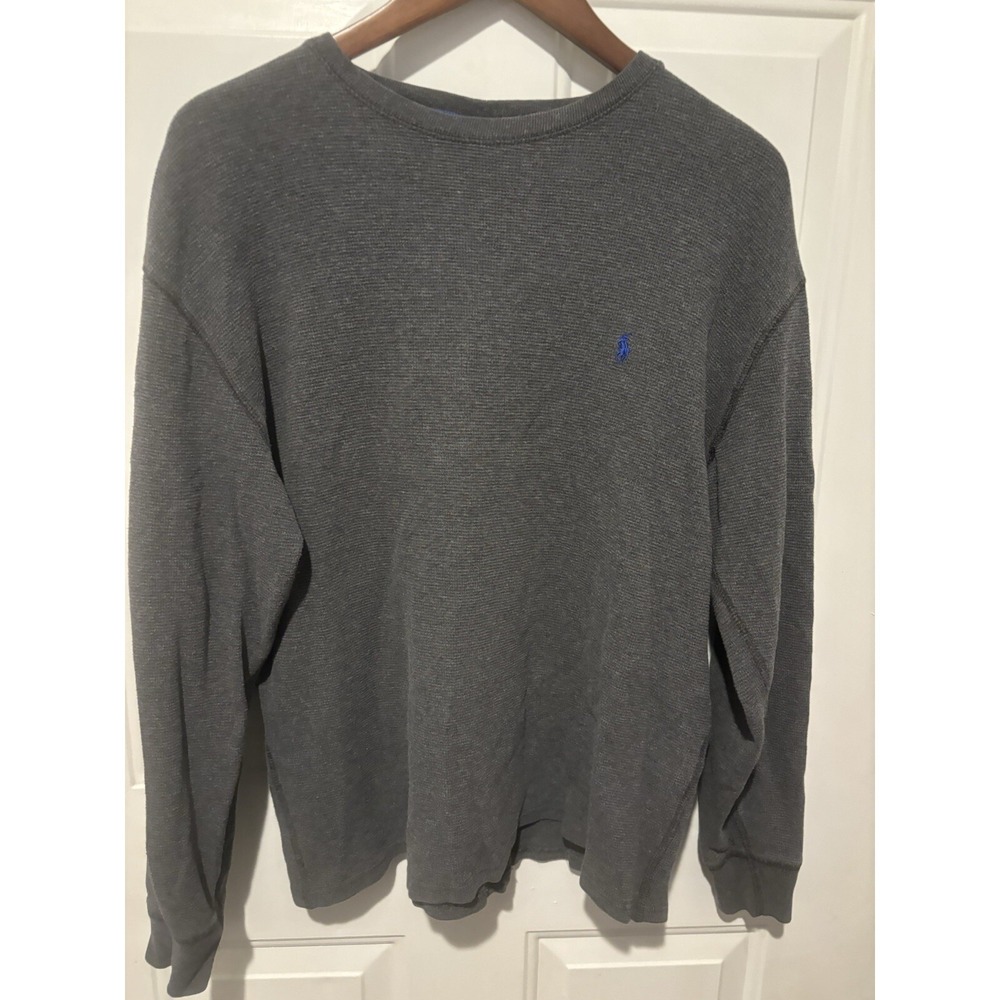 Polo Ralph Lauren Sleepwear Sweater Large Gray Long‎ Sleeve Crewneck Knit Soft